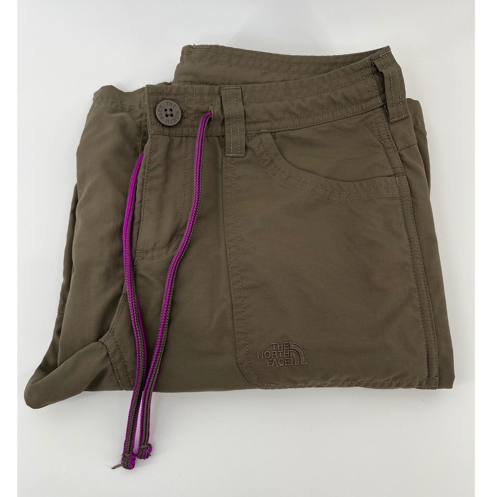 The North Face Horizon II Hiking Pants Womens sz 0 Brown Roll Up CFU1 - Picture 1 of 9